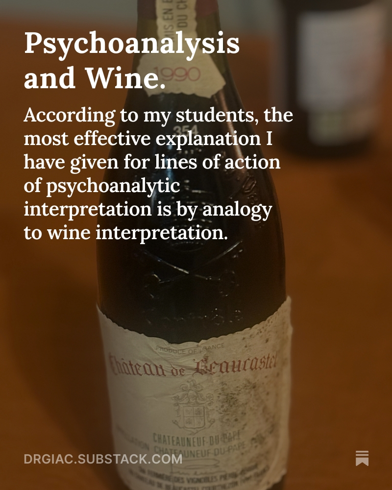 Psychoanalysis And Wine